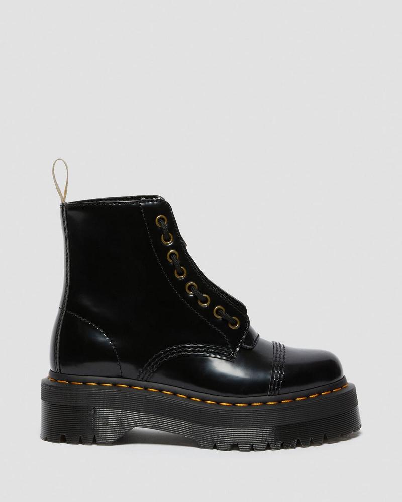 Black Women's Dr Martens Vegan Sinclair Platform Boots | CA 264OKI